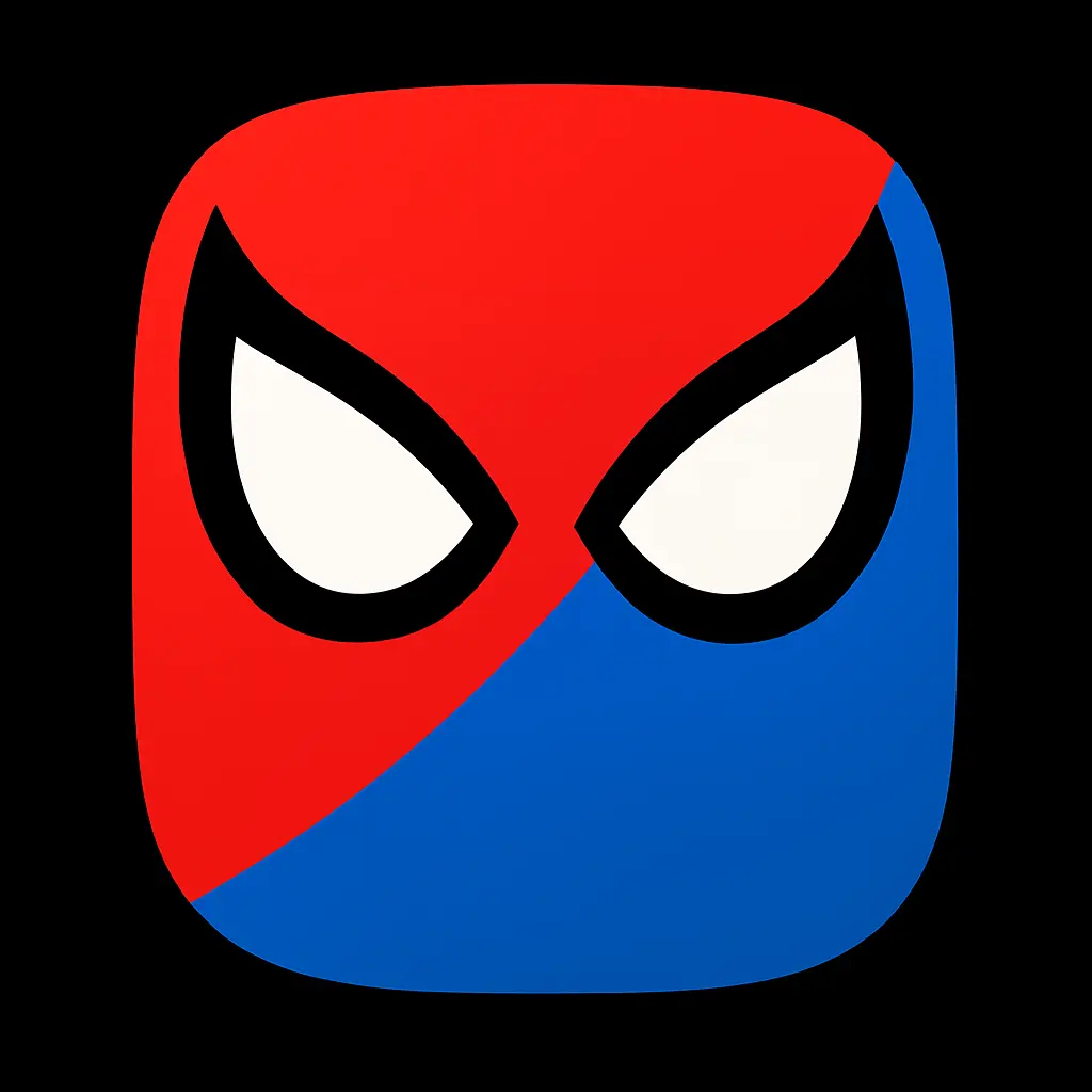 iOS app icon template with superhero mask