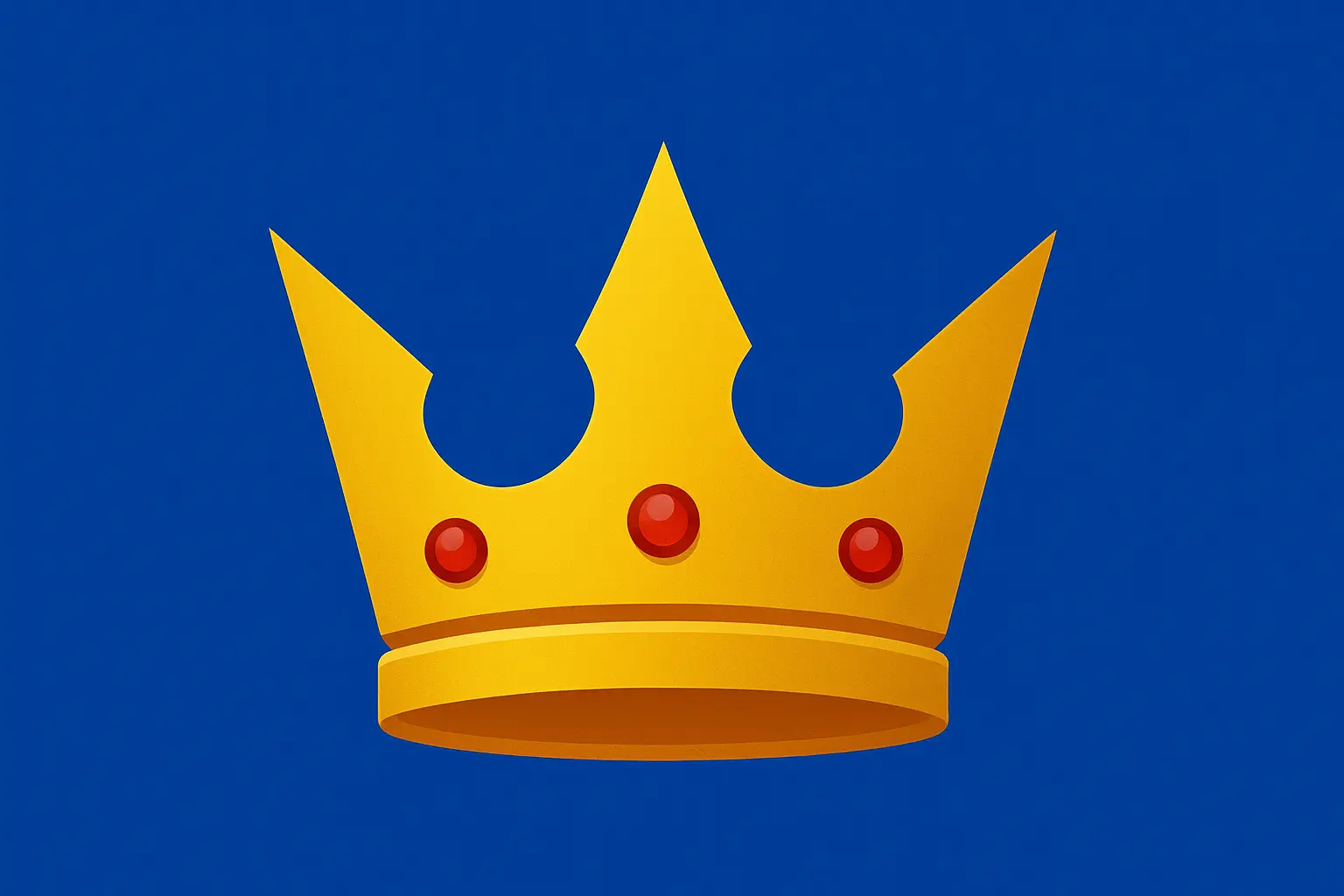iOS app icon template with golden crown and gemstones