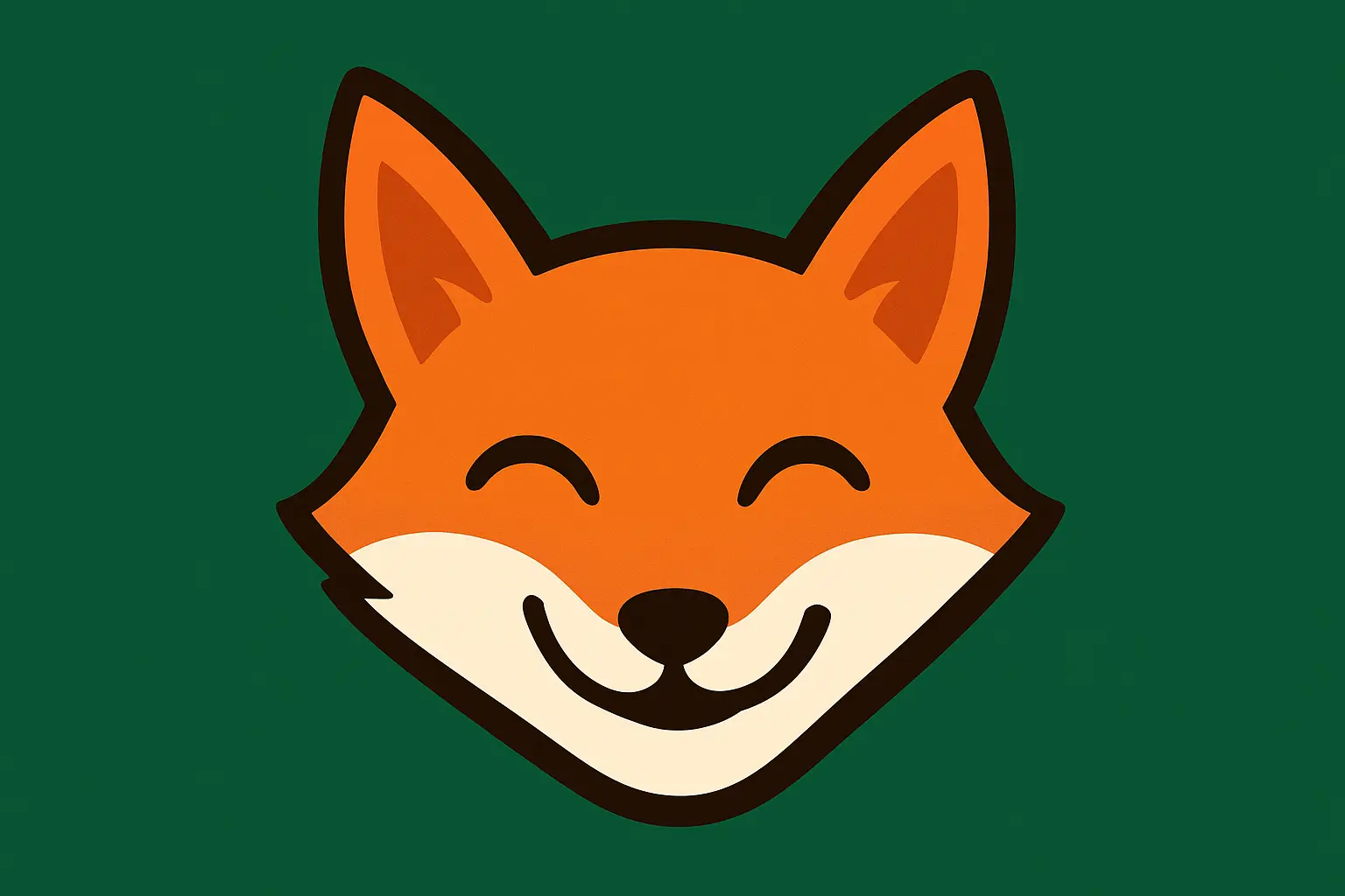 iOS app icon template with stylized orange fox head