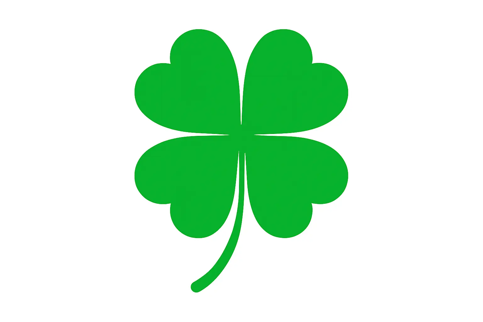 iOS app icon template with four-leaf clover