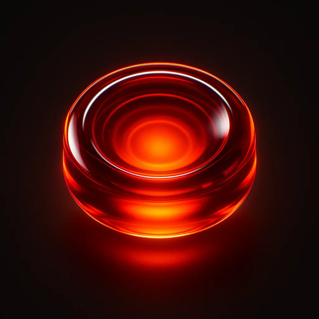 3D Glass-gel Icon template camera shutter button red