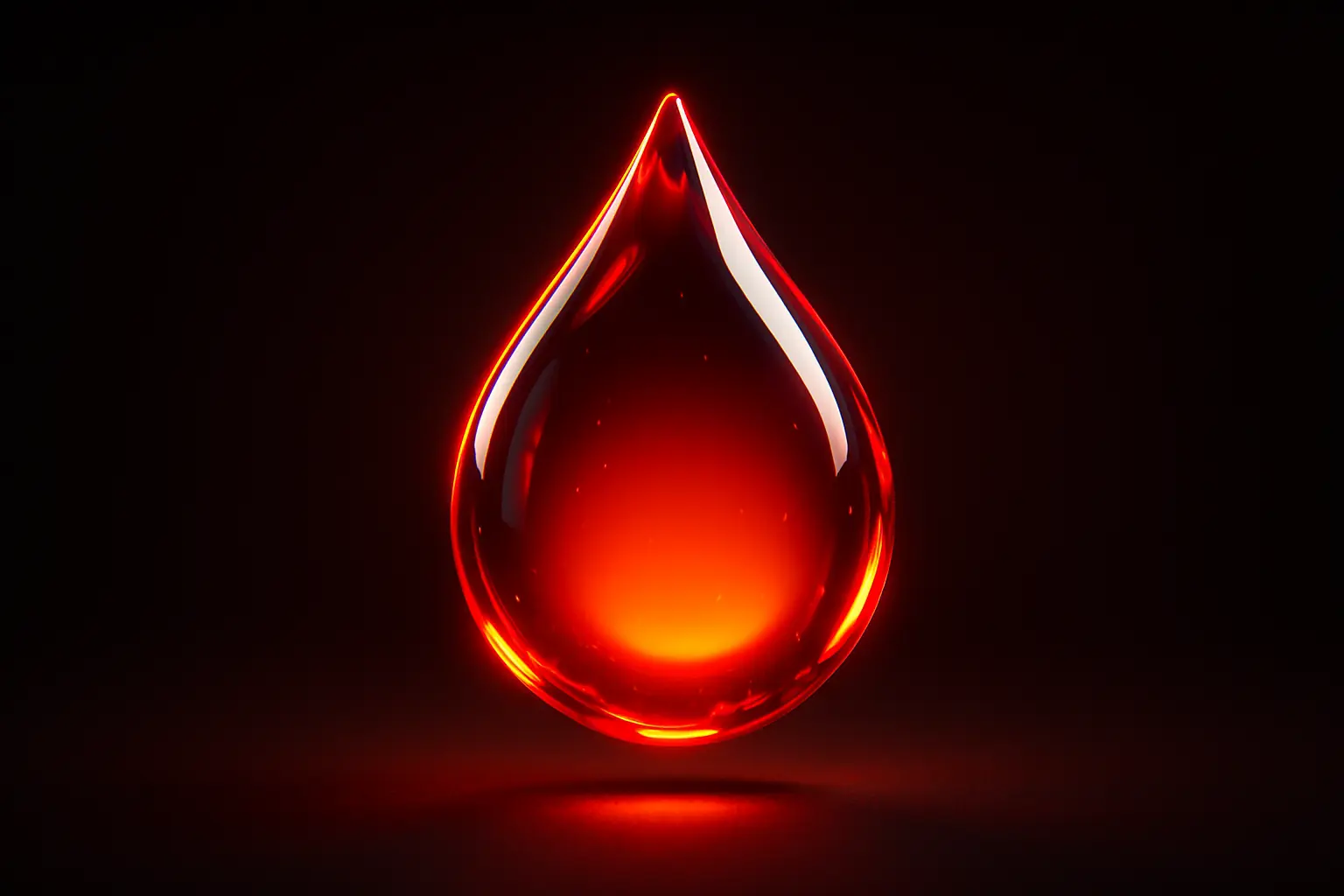 3D Glass-gel Icon template water droplet in red