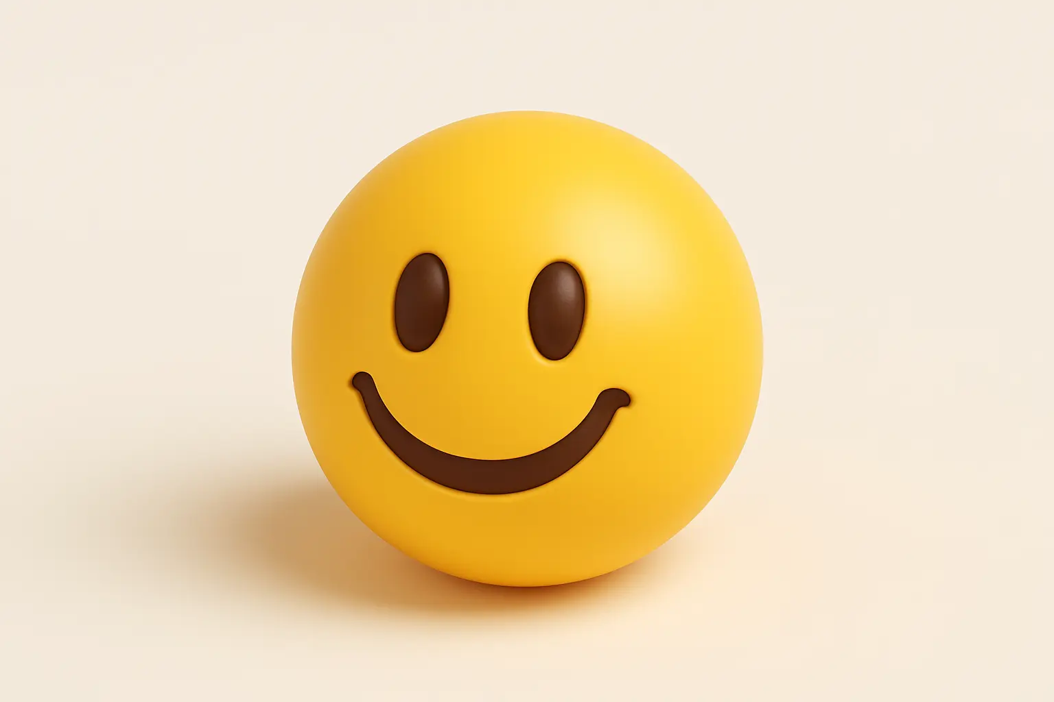 3D emoji icon template with smiling face and playful colors