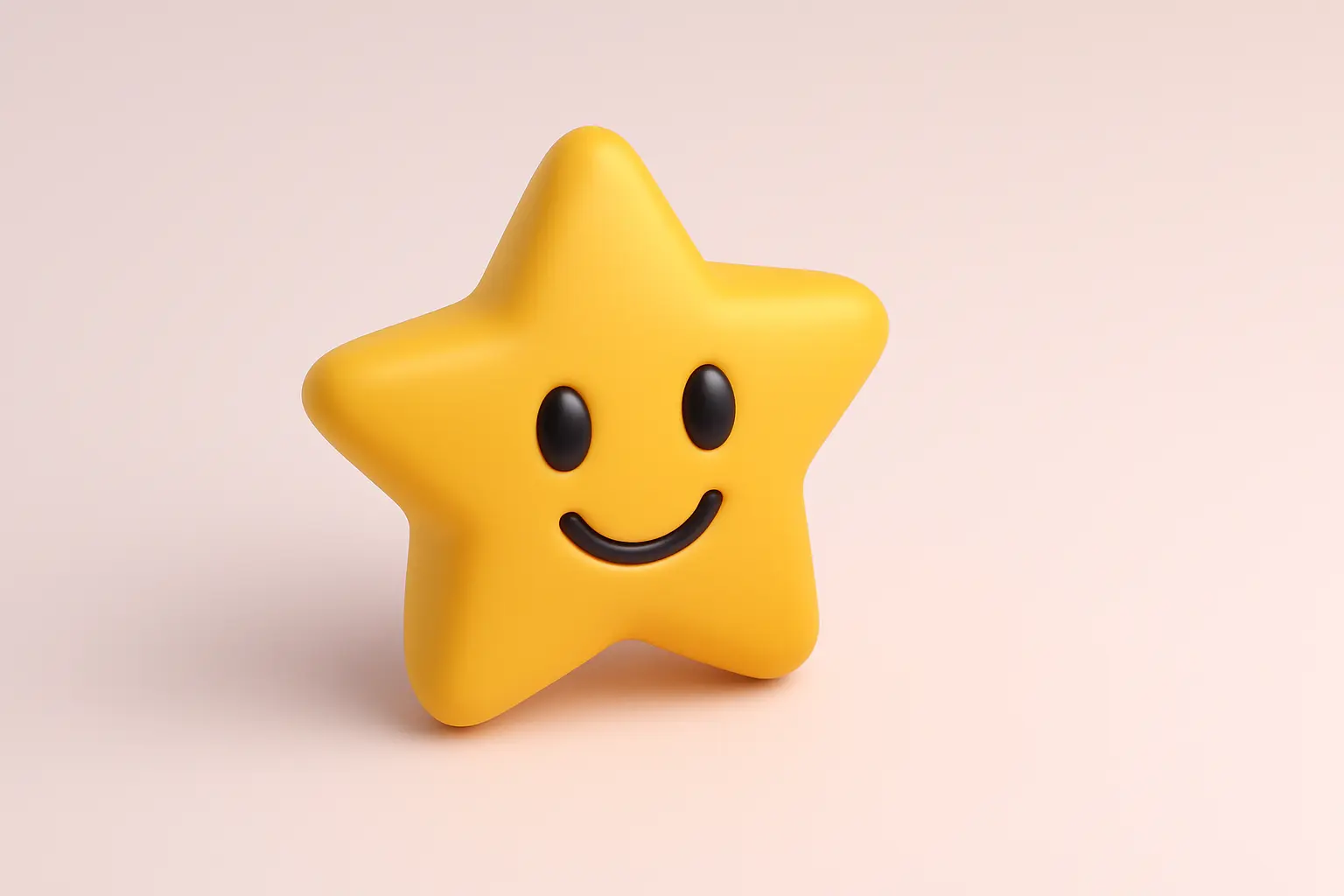 3D emoji icon template showing a bright yellow star