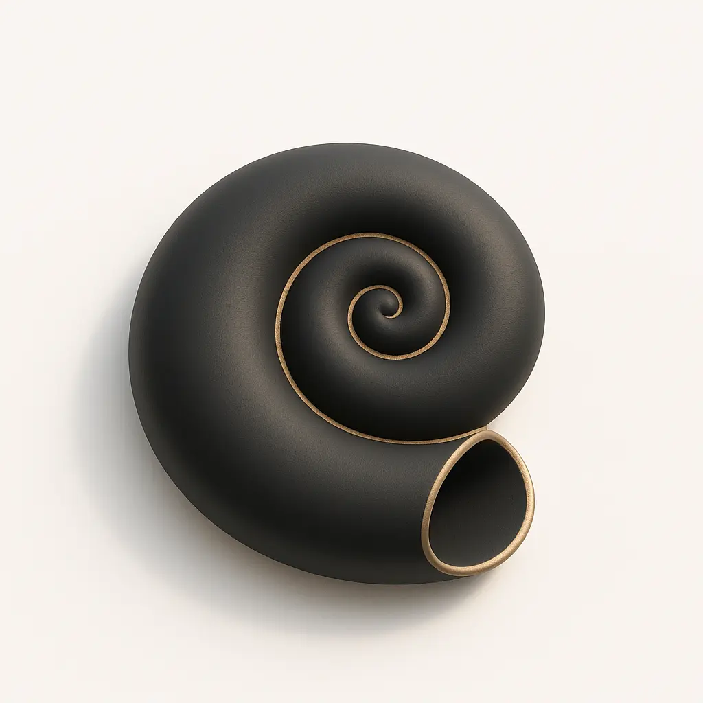 3D icon template of a spiral seashell