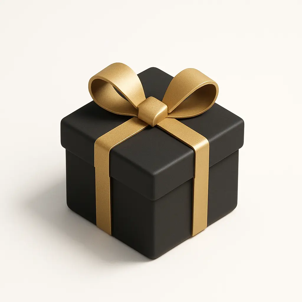 3D icon template of a gift box