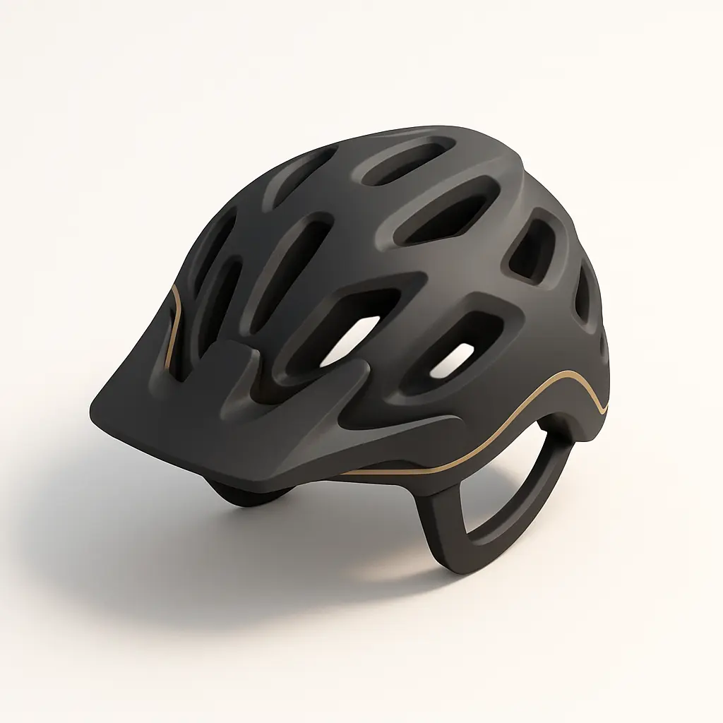 3D icon template of a bike helmet
