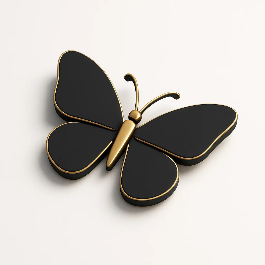 3D icon template of a butterfly