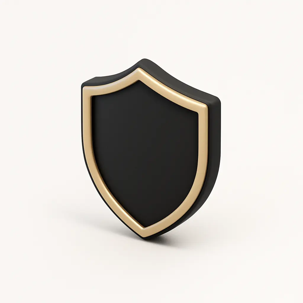 3D icon template of a shield