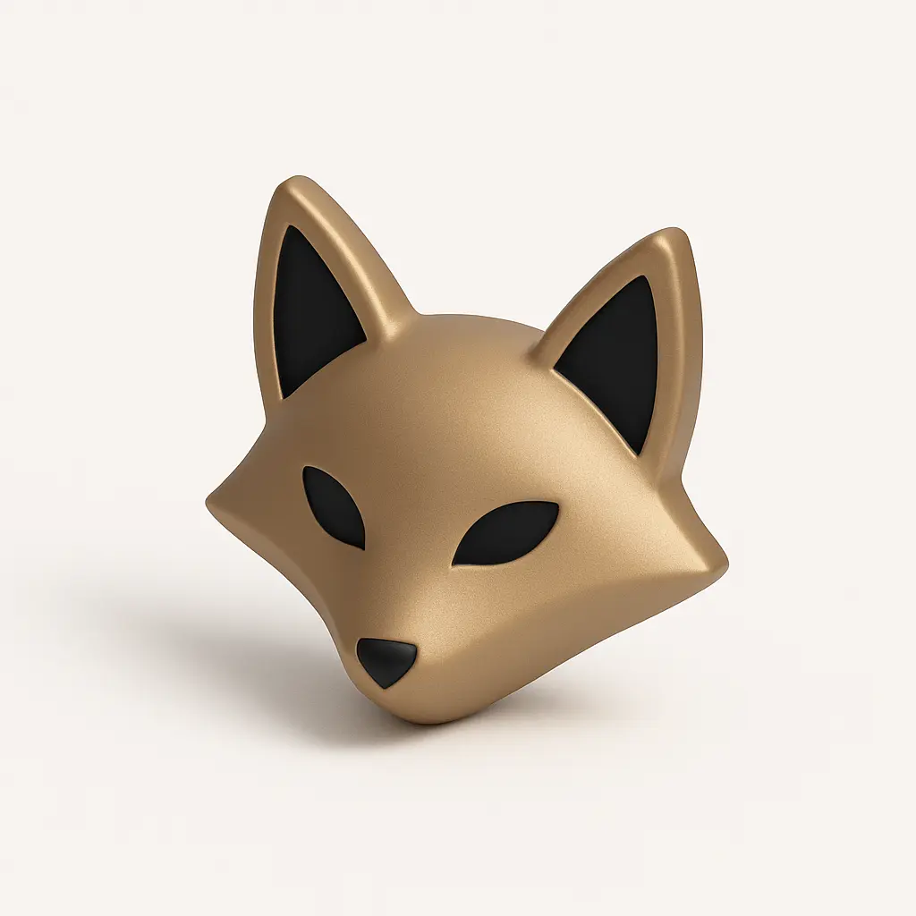3D icon template of a fox head