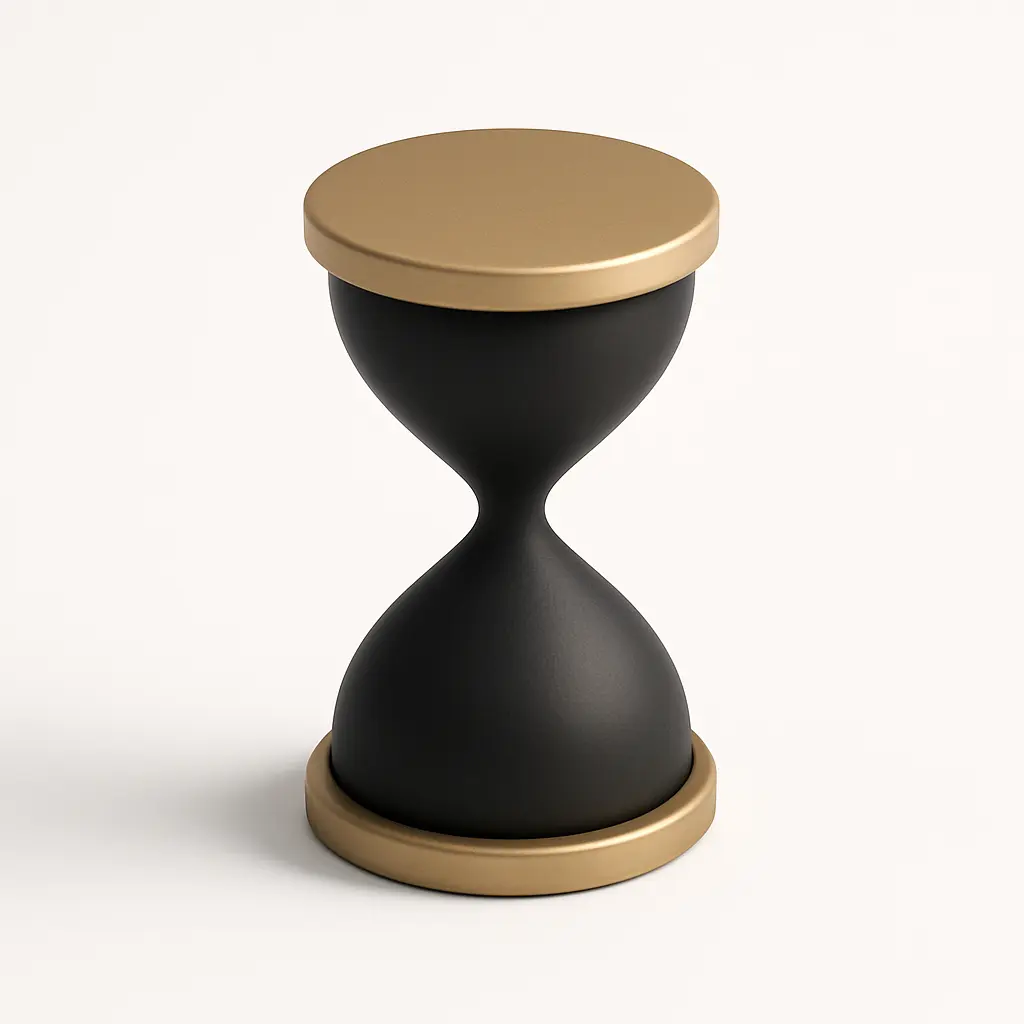 3D icon template of an hourglass