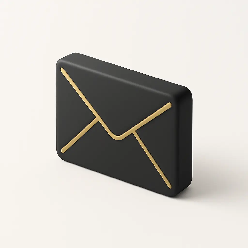 3D icon template of an envelope