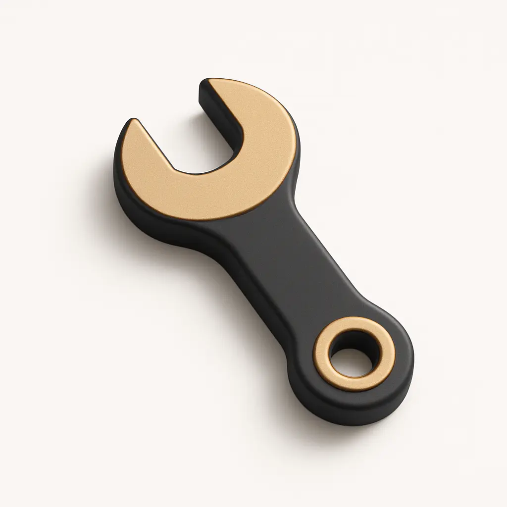3D icon template of a wrench
