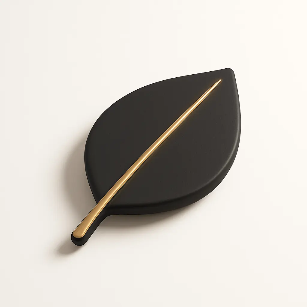 3D icon template of a single leaf