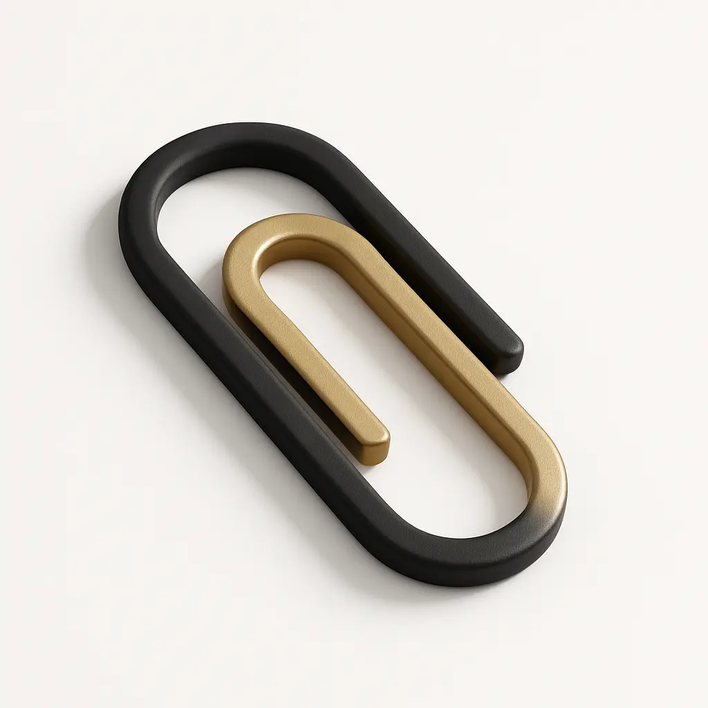 3D icon template of a paperclip
