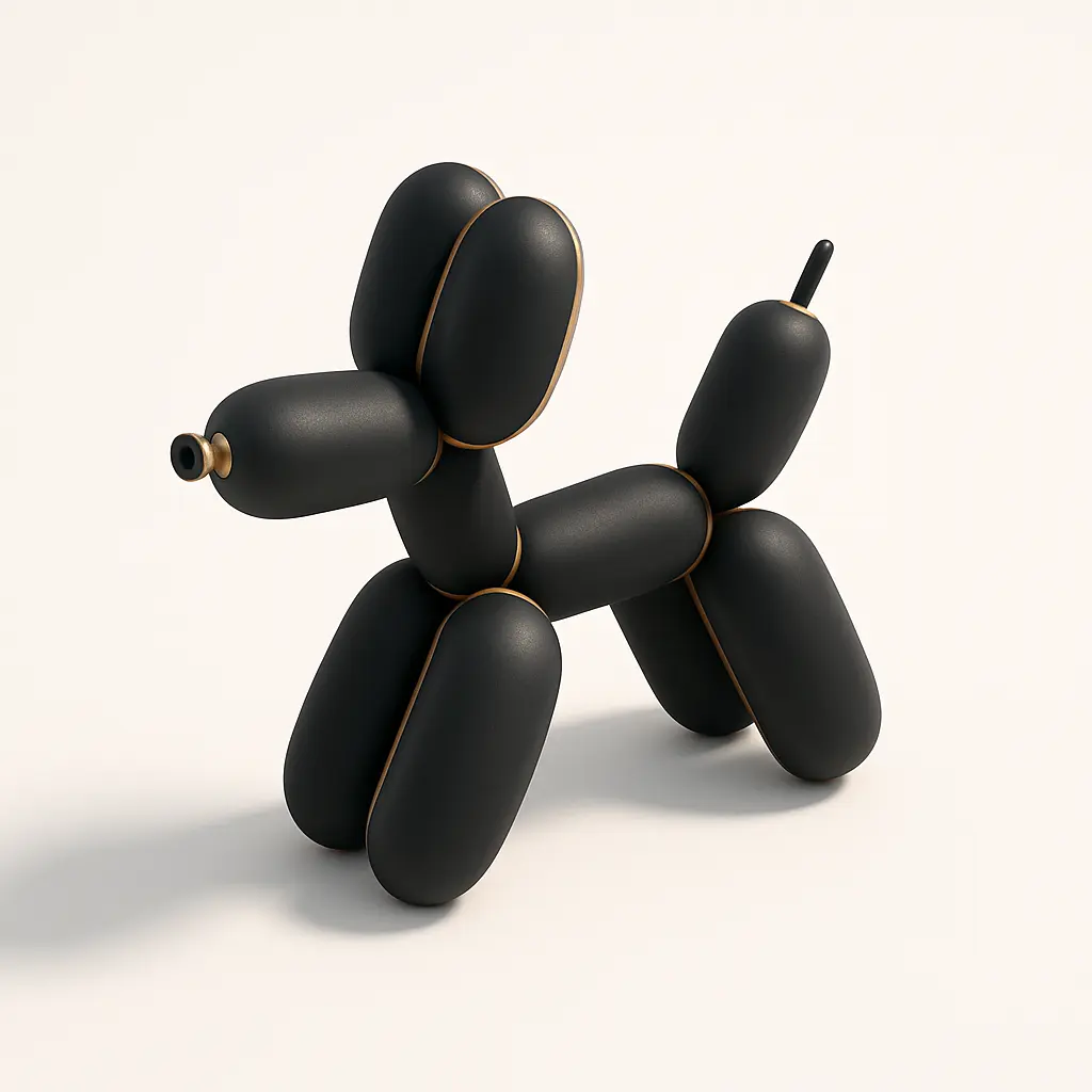 3D icon template of a balloon dog