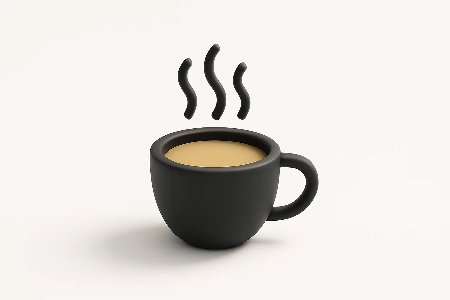 3D icon template of a coffee cup