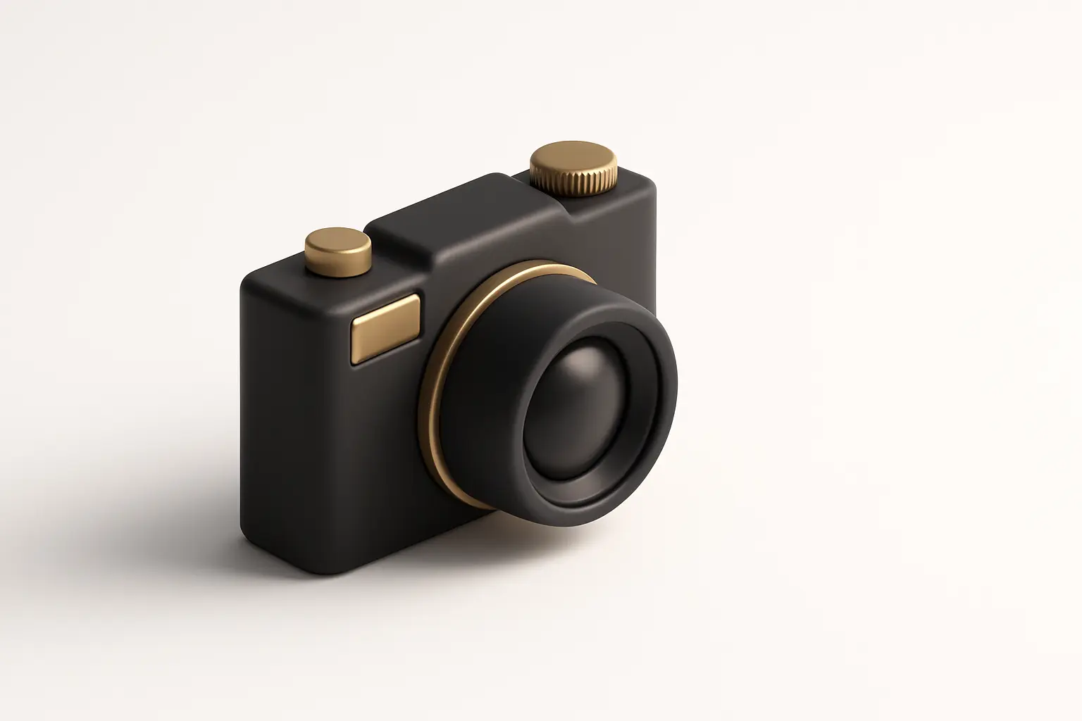 3D icon template of a vintage camera
