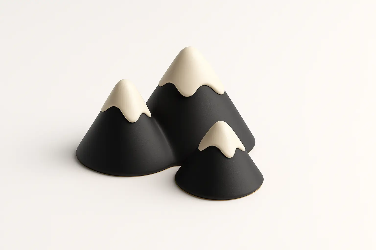 3D icon template of mountain peaks