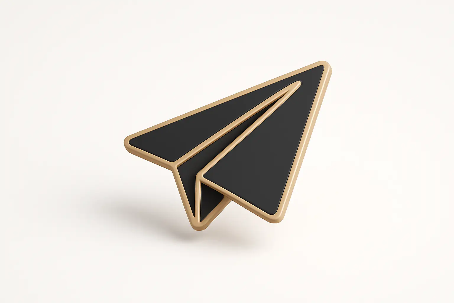 3D icon template of a paper airplane