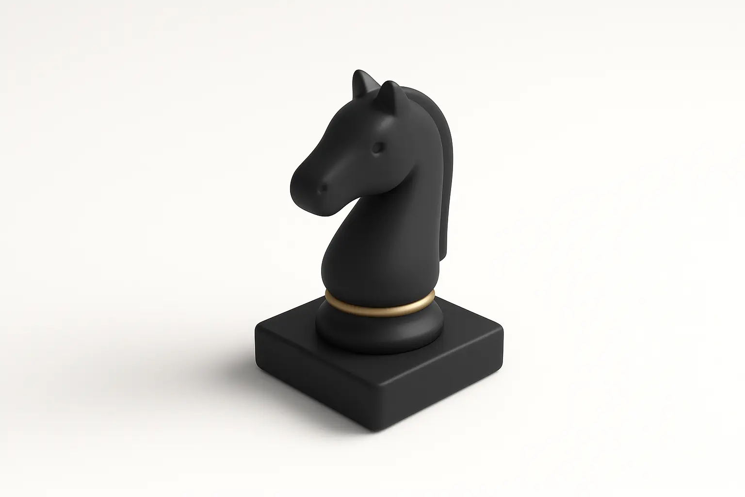 3D icon template of a chess knight