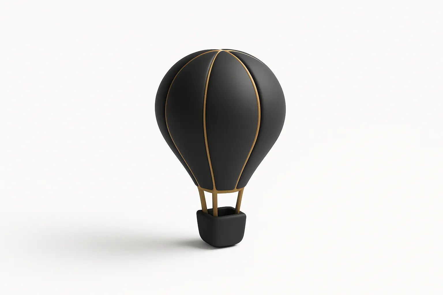 3D icon template of a hot air balloon