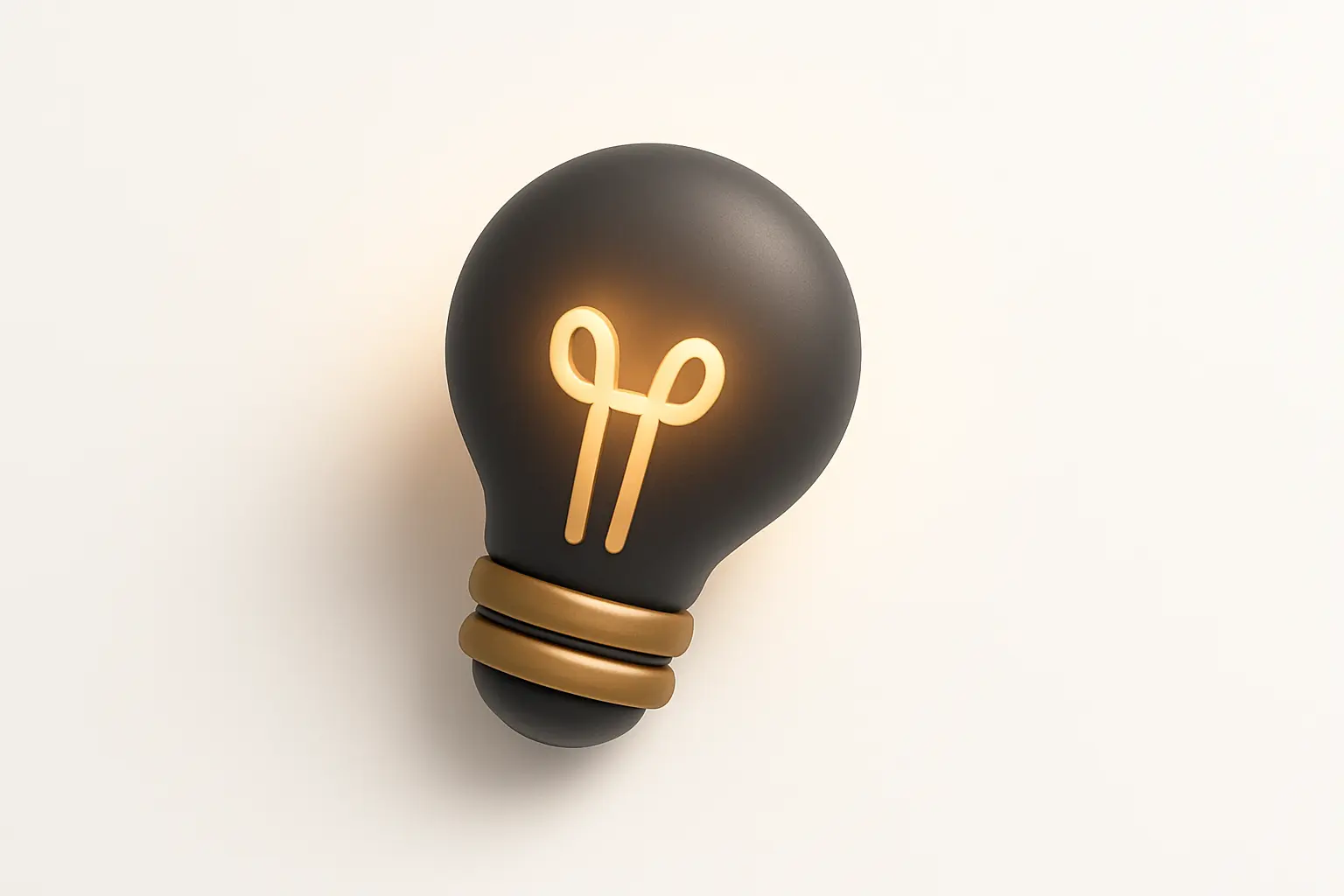 3D icon template of a light bulb