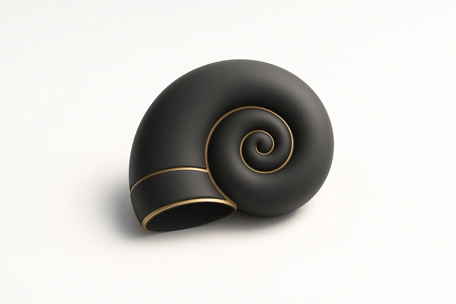 3D icon template of a spiral seashell