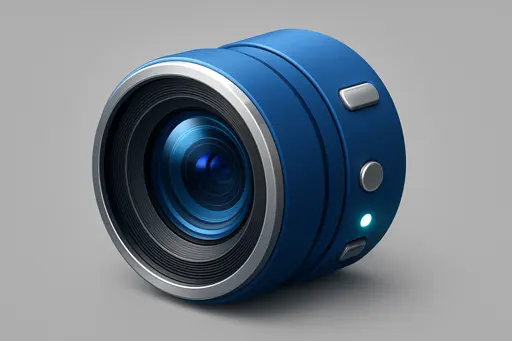 3D Blue Metal Icon