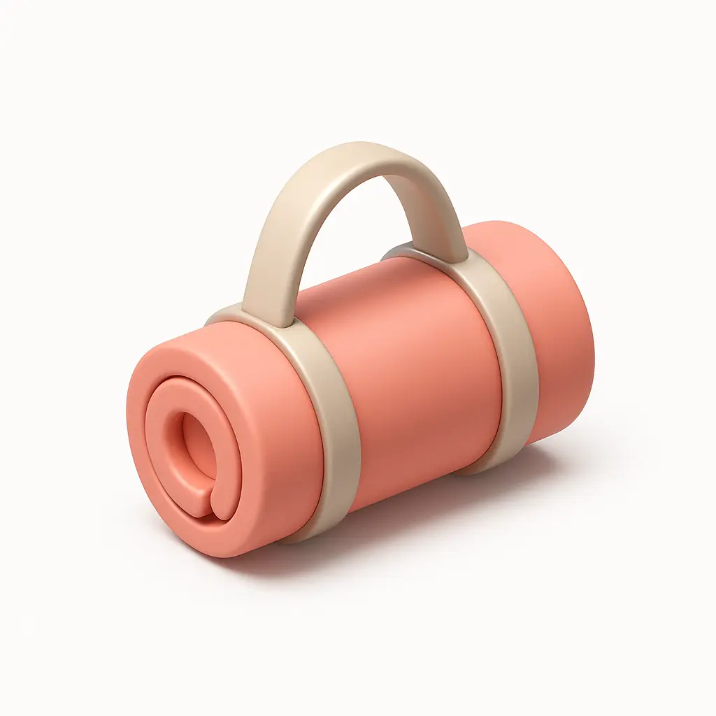 3D Airbnb style icon template yoga mat strap