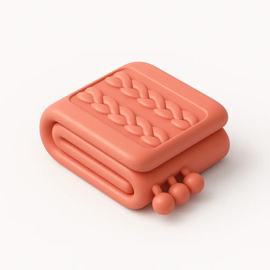 3D Airbnb style icon template knitted blanket