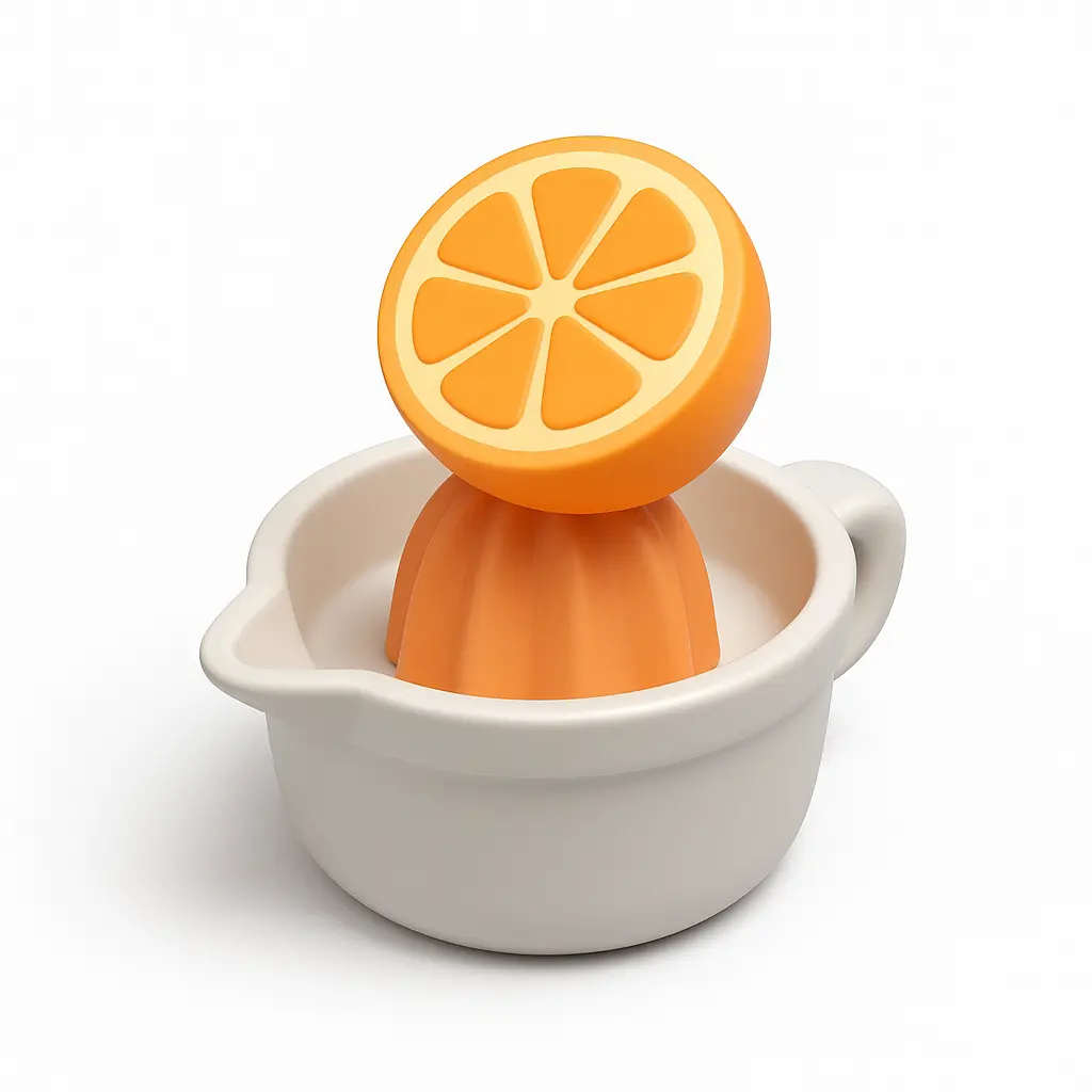 3D Airbnb style icon template citrus juicer orange