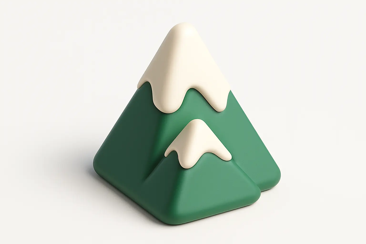 3D Airbnb style icon template snowy mountain