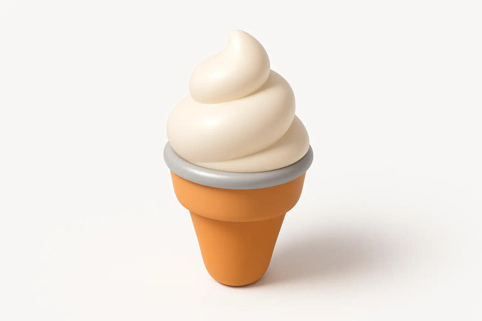 3D Airbnb style icon template ice cream cone