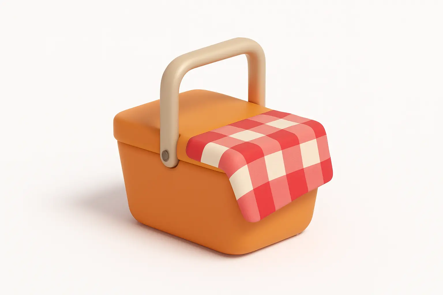 3D Airbnb style icon template picnic basket