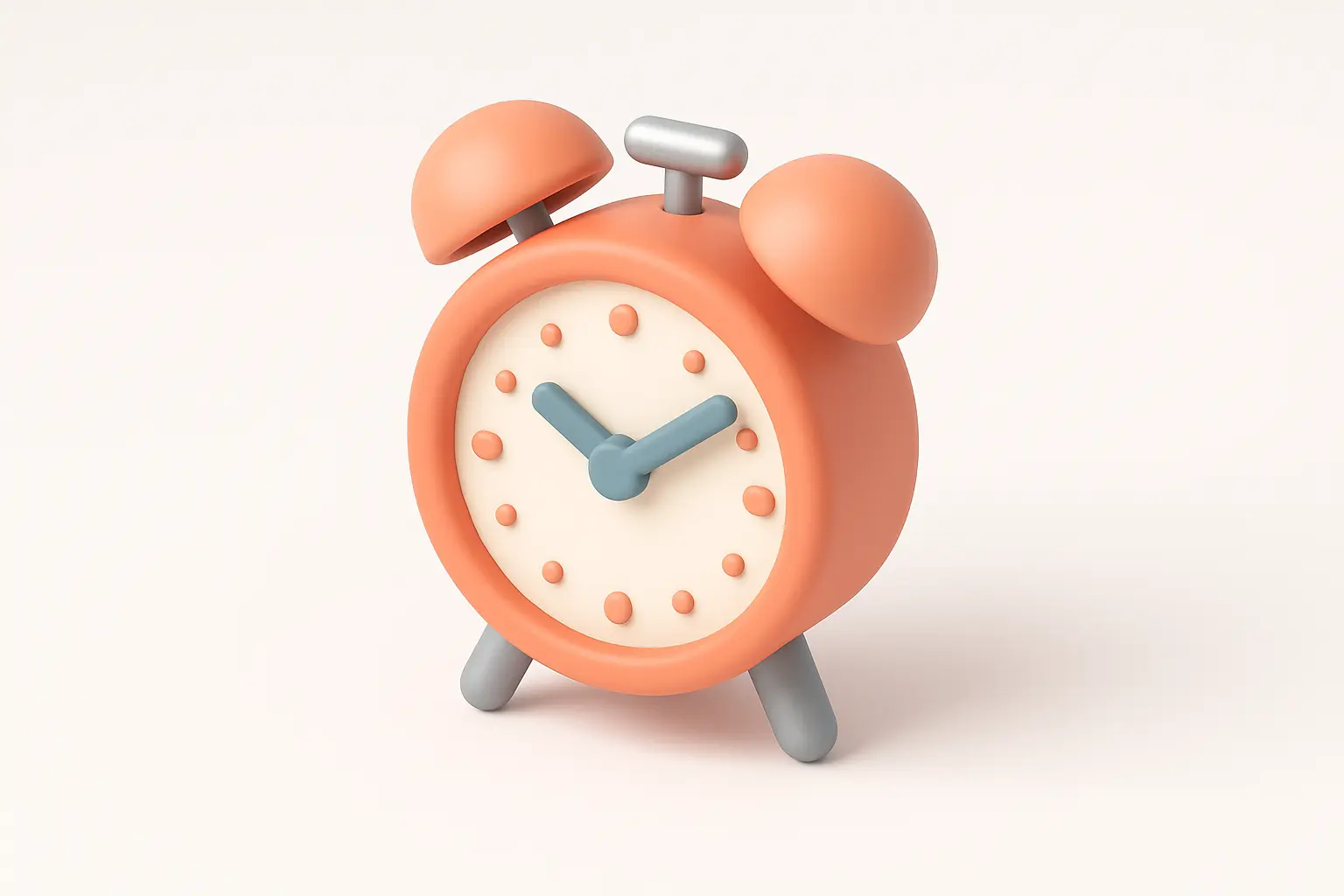 3D Airbnb style icon template classic alarm clock