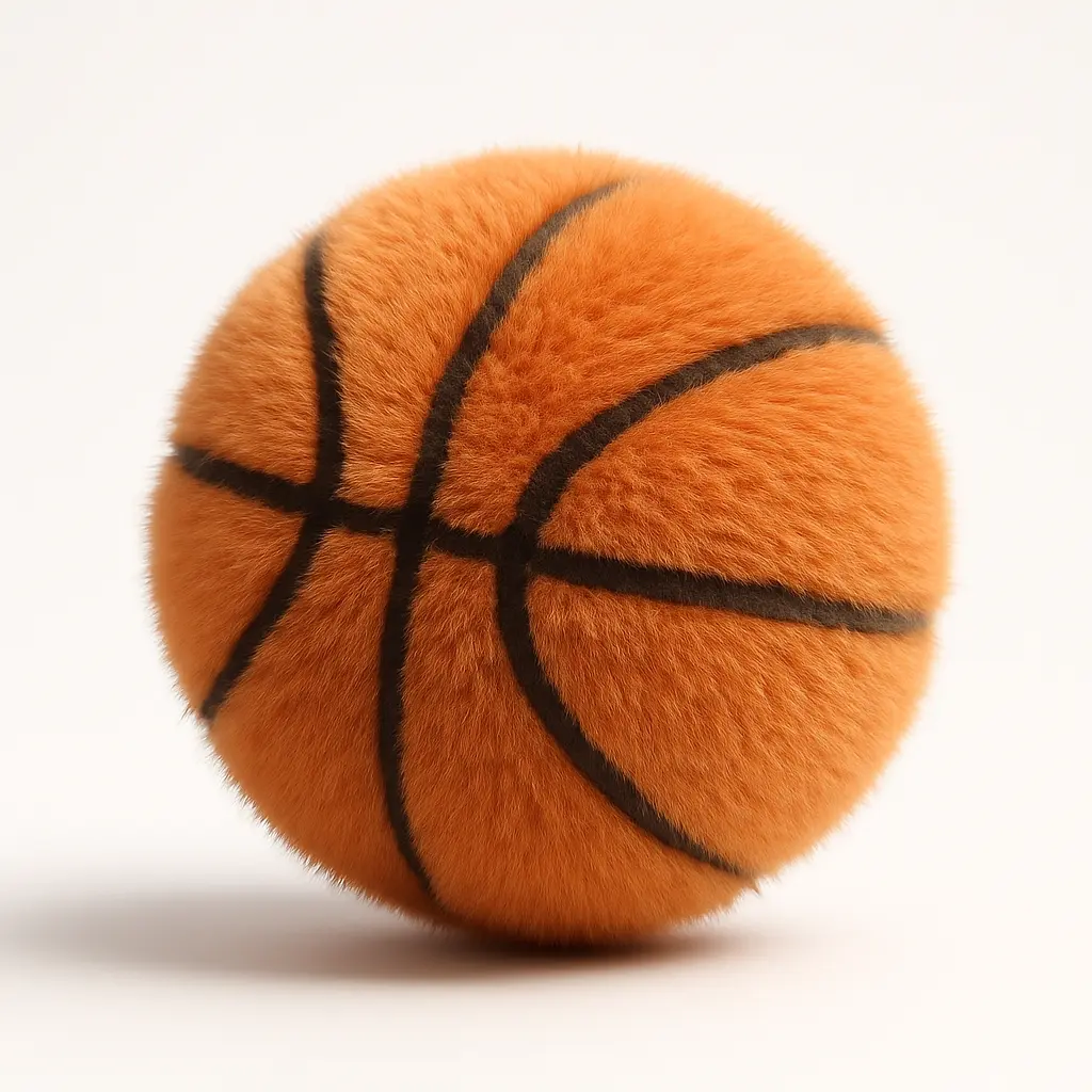 Fluffy basketball icon with 3D aspect