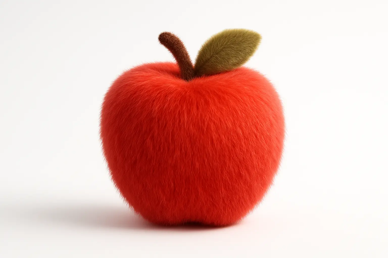 3D Fluffy Icon template apple