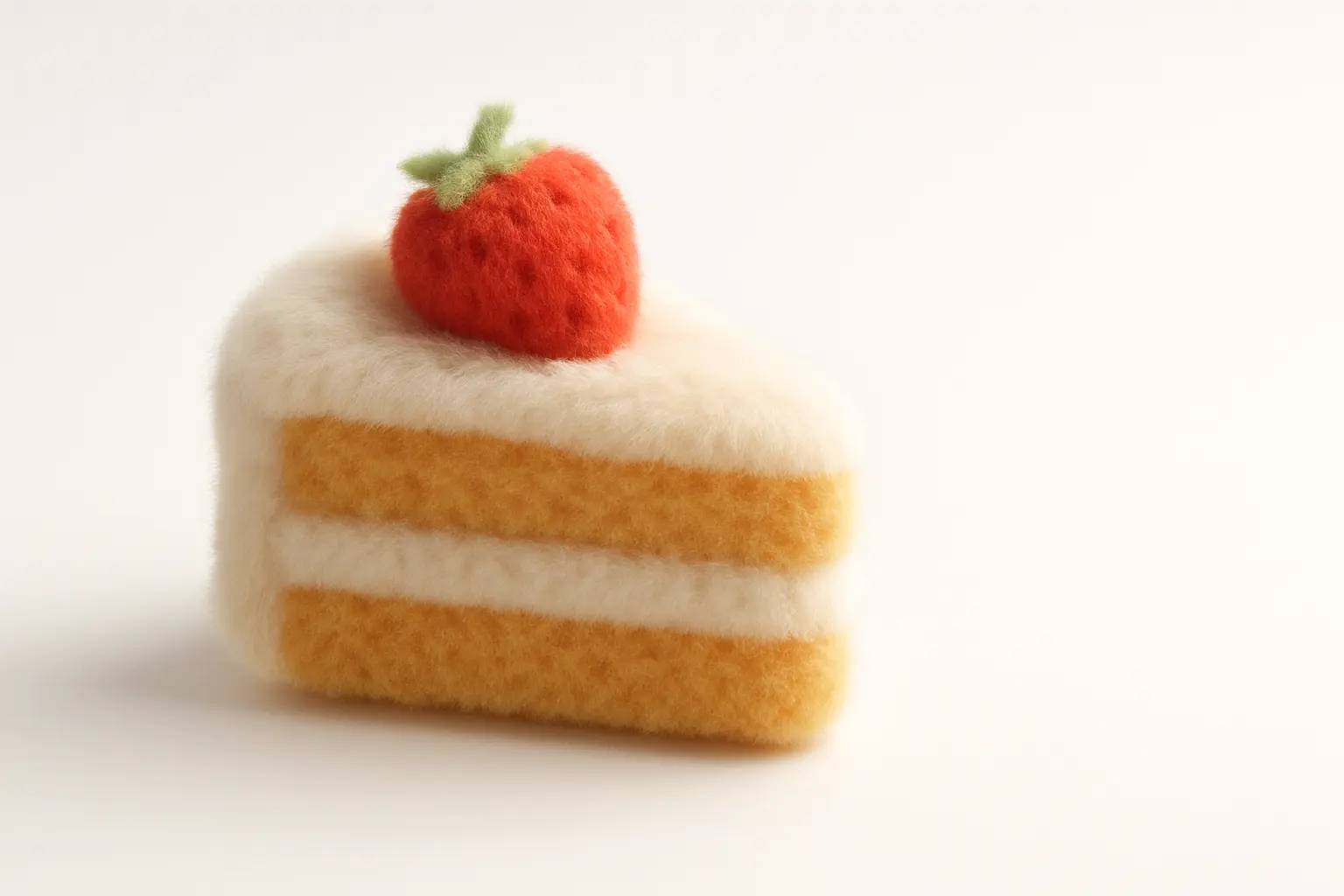 Fluffy cake icon with 3D visualization