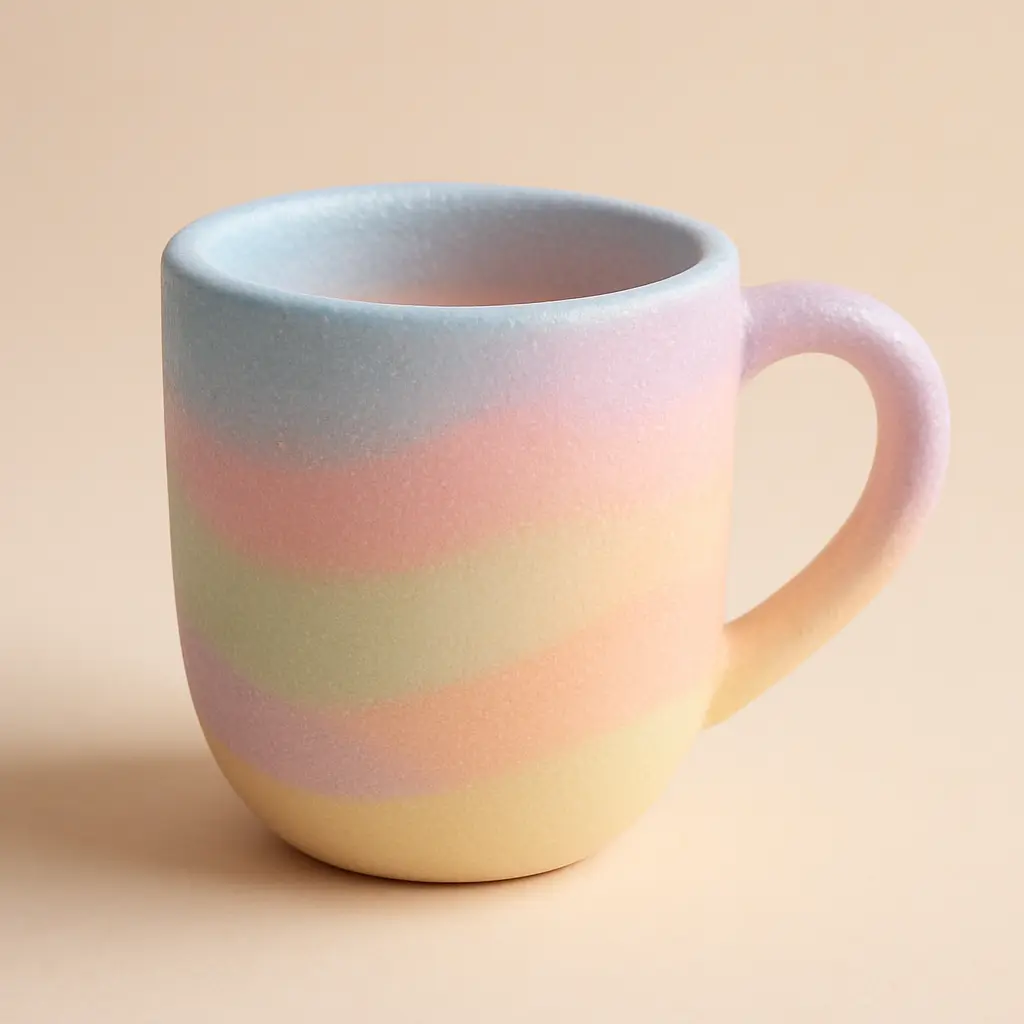 Inviting coffee cup in 3D Pastel Icon template