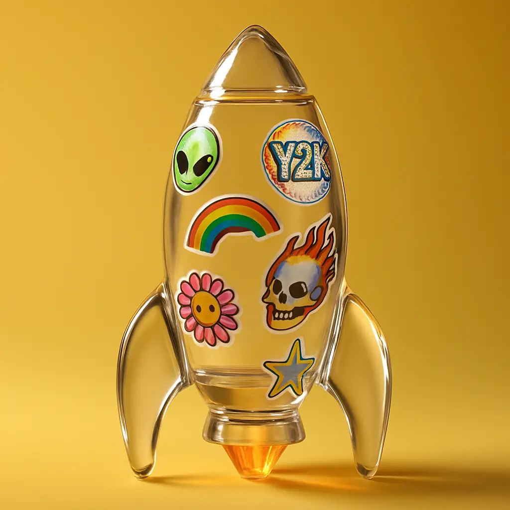 3d Clay Icon template of a rocket ship.