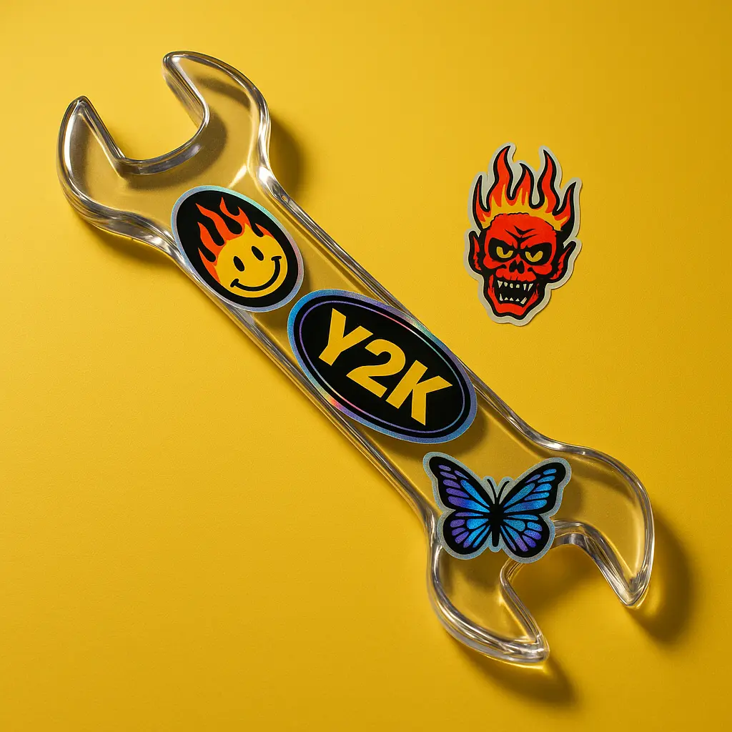 3d Clay Icon template featuring a wrench.
