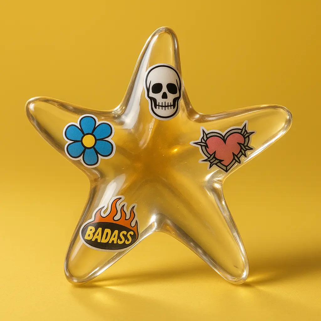 3d Clay Icon template of a starfish.