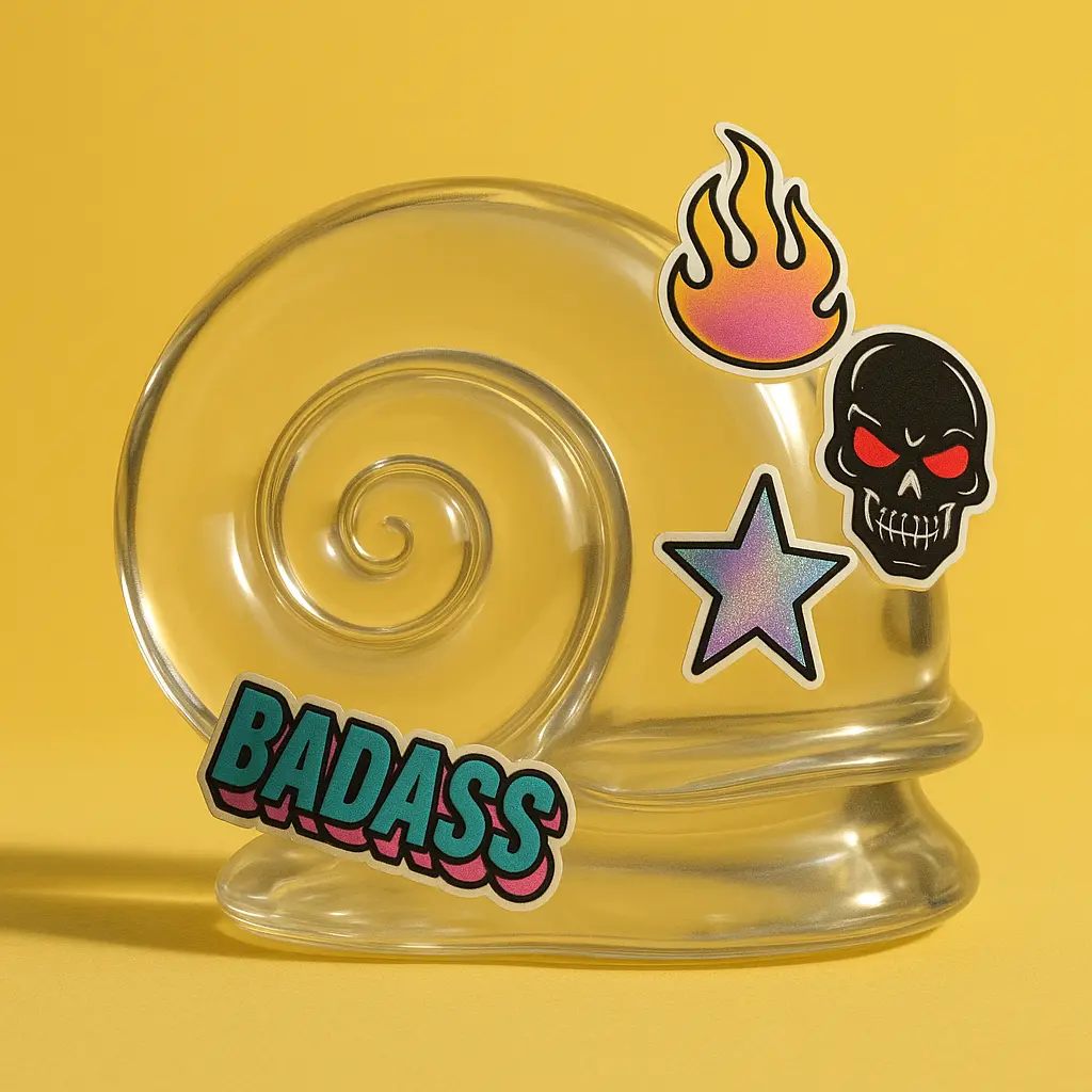 3d Clay Icon template of a snail shell.