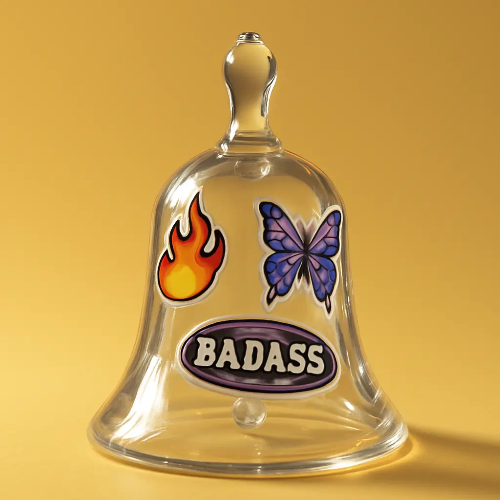3d Clay Icon template with a bell.