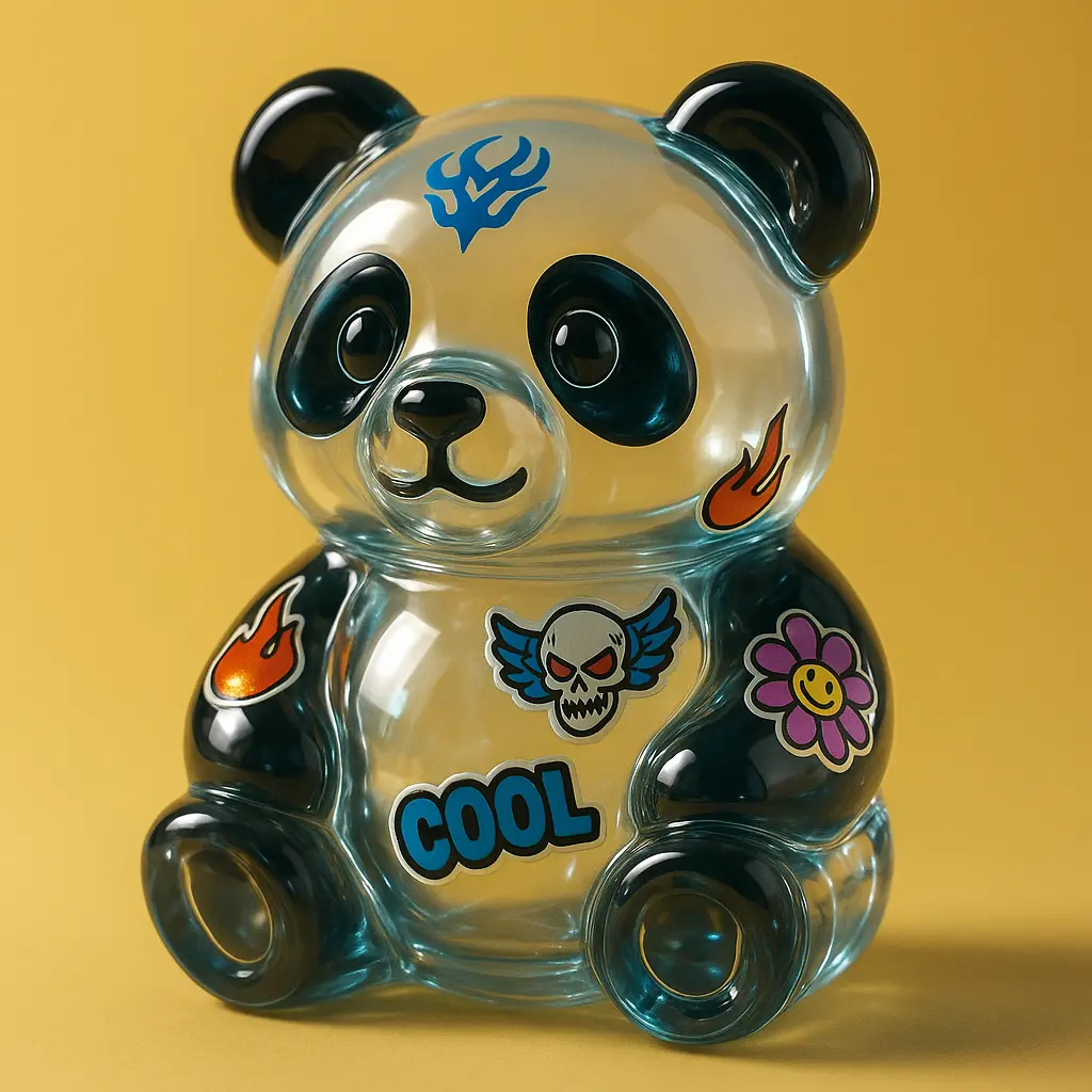 3d Clay Icon template showcasing a panda.