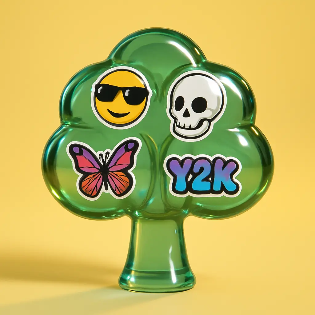 3d Clay Icon template featuring a styled tree.