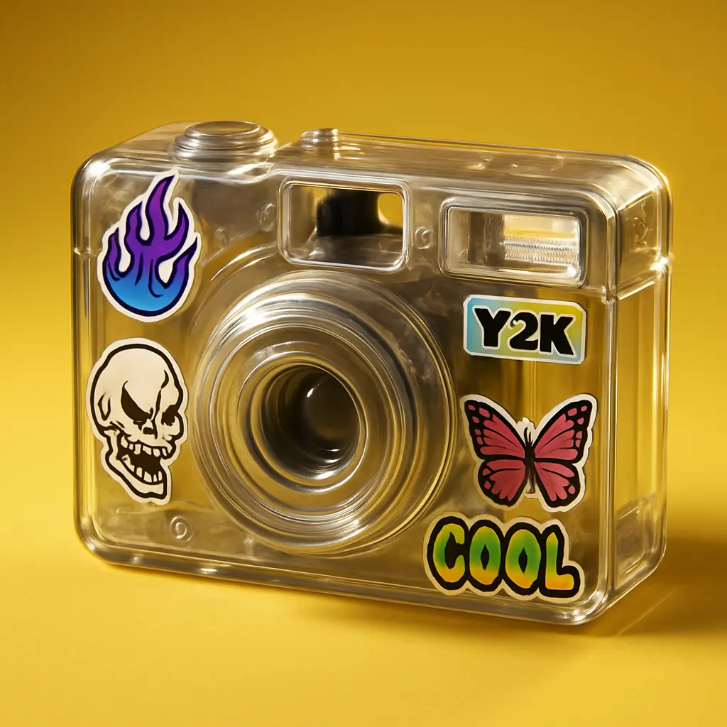 3d Clay Icon template of a camera.