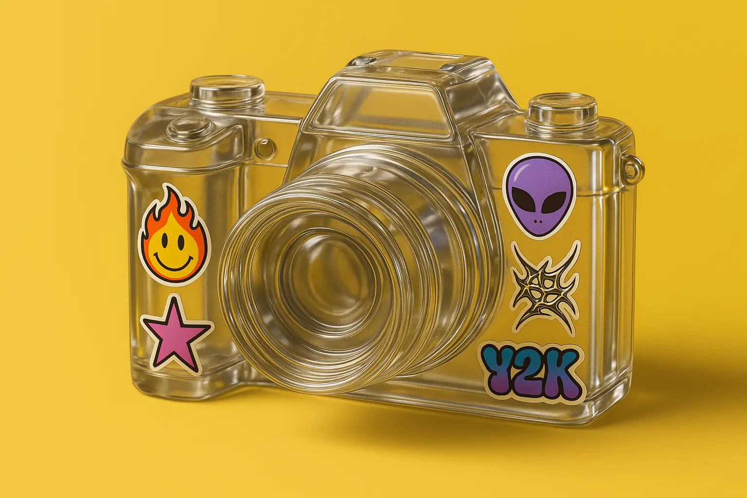 3d Clay Icon template of a camera.